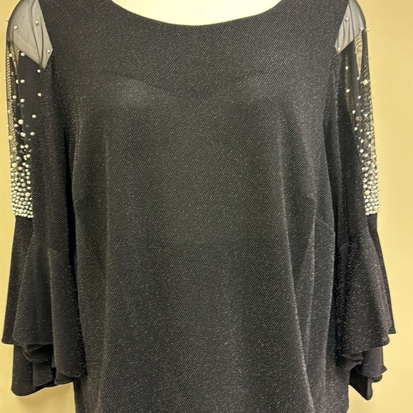 Plus size black Alex Evenings pant set - Picture 4 of 8